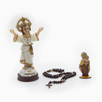 Kit Divino Niño Jesús + Camándula + obsequio imagen Virgen del Carmen