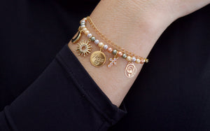 Combo 2: Collar + Aretes Madres + Pulsera Ángel de la Guarda + Obsequio Corazón de Jesús