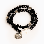 Camándula Pulsera Negra San Benito
